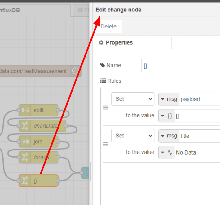 Screenshot of the change node properties tab "Screenshot of the change node properties tab"